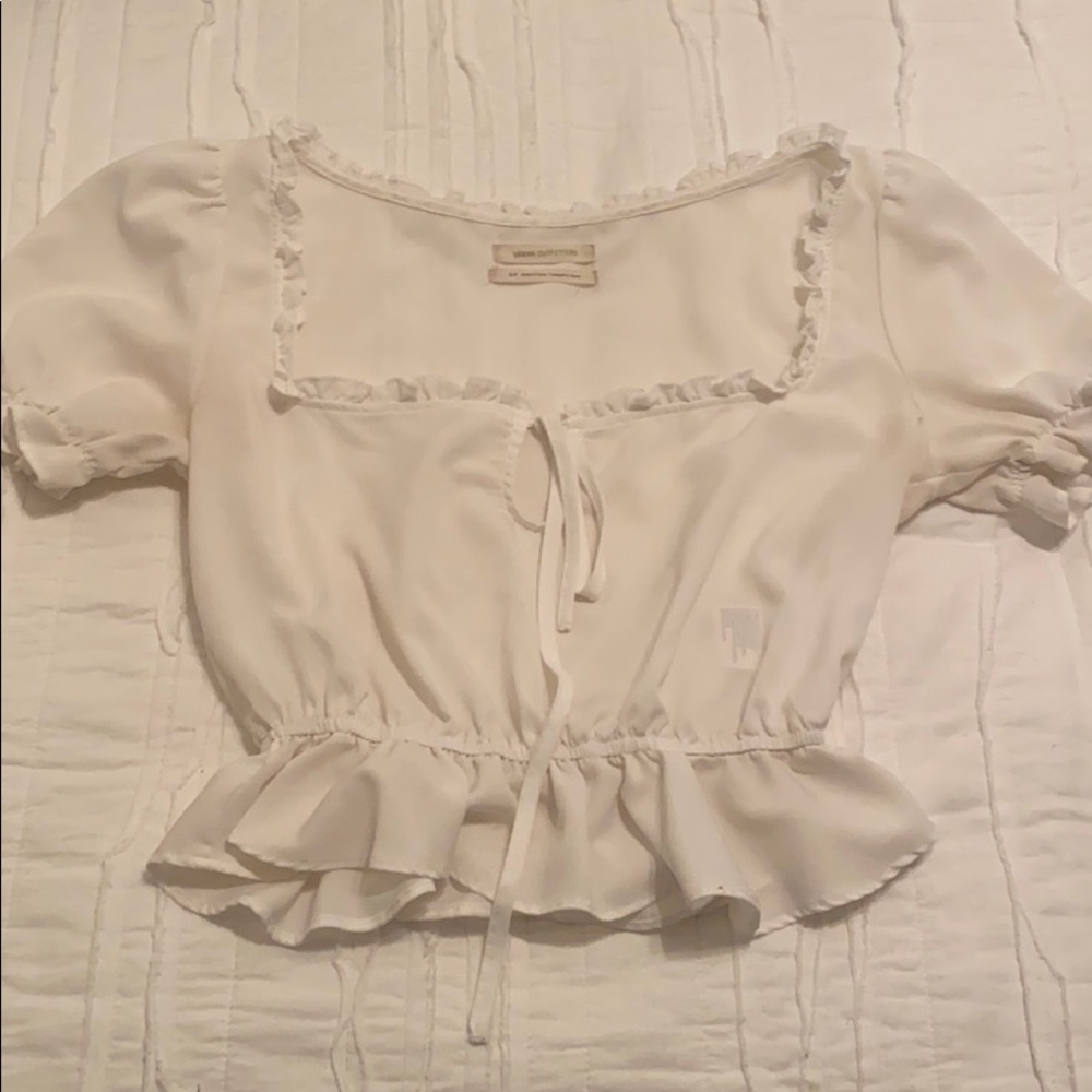 Cropped White Blouse